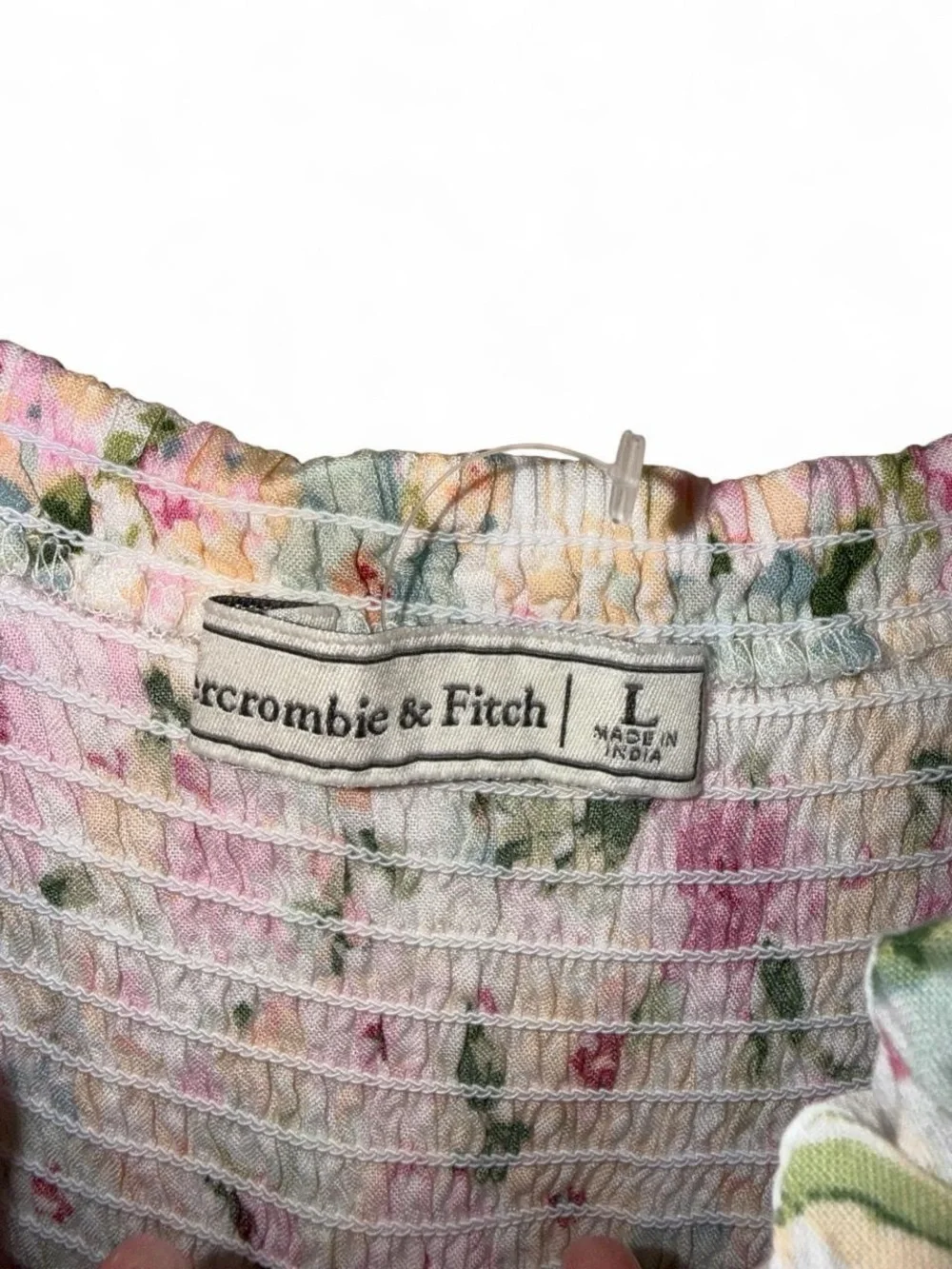 Abercrombie & Fitch Floral Pink and Cream Maxi Dress
